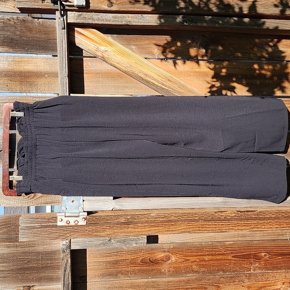 New Black Wide Leg Pants, NWT, Sz. Medium - Picture 6 of 10